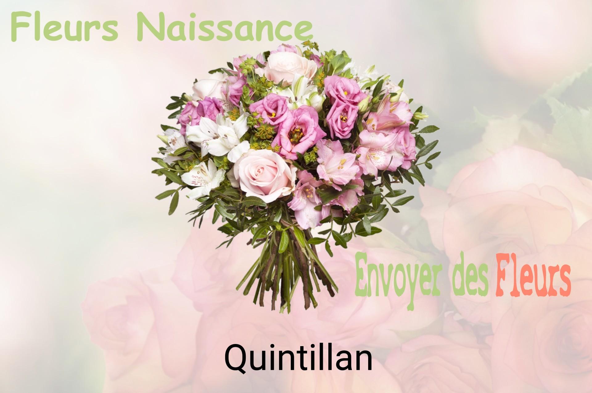 Bouquet de fleurs de naissance livré à Quintillan